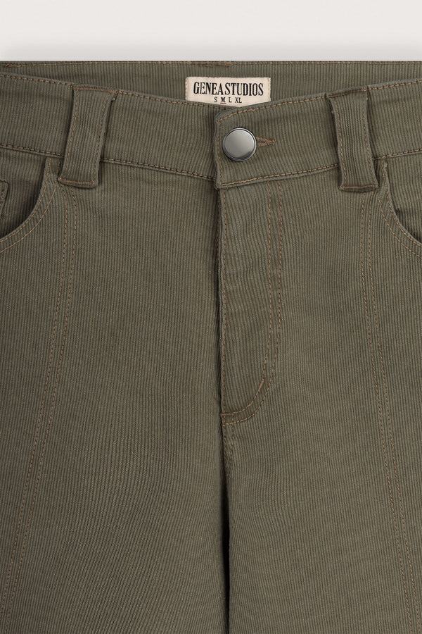 Olive Green Corded Denim Jorts