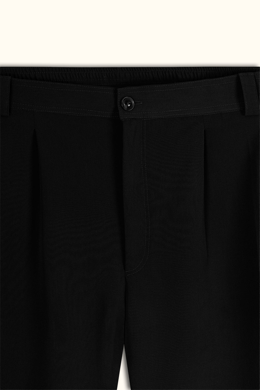 Black Pleated Relaxed Pants