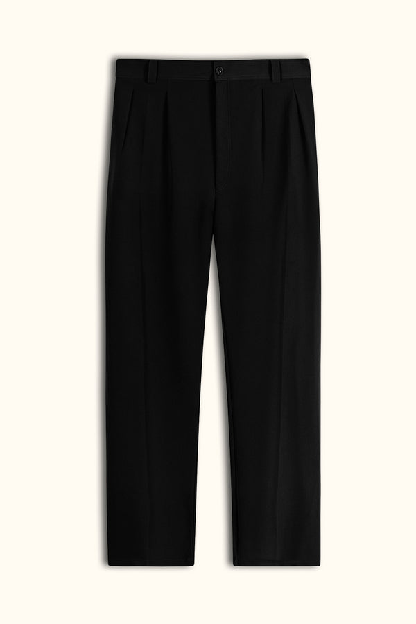 Black Pleated Relaxed Pants