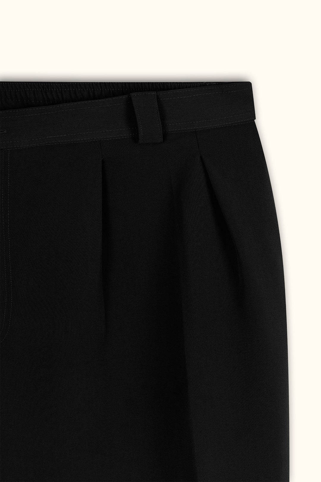 Black Pleated Relaxed Pants