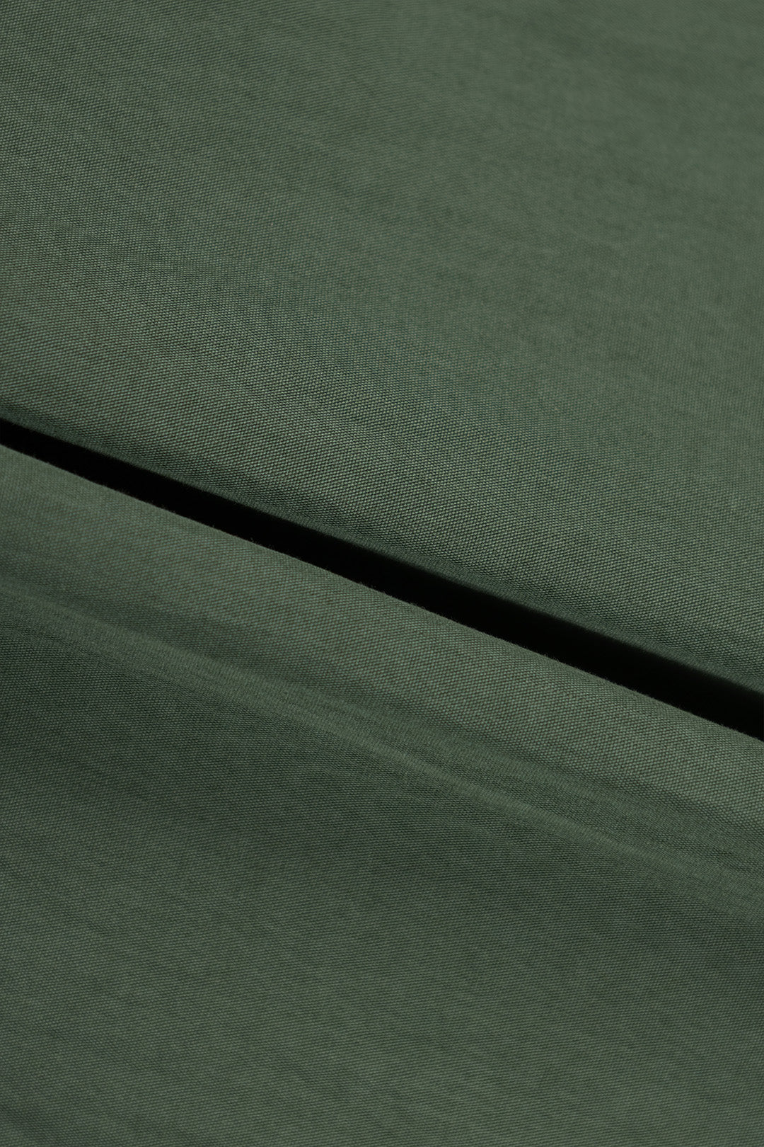 Olive Green Short-Sleeve Zip Overshirt