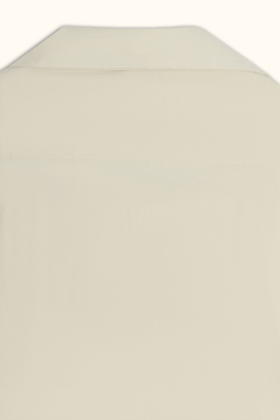 Cream Short-Sleeve Zip Overshirt