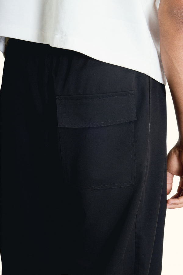 Black Pleated Relaxed Pants