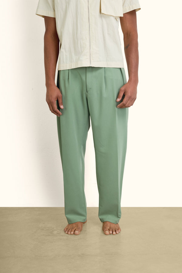 Pistachio Pleated Relaxed Pants