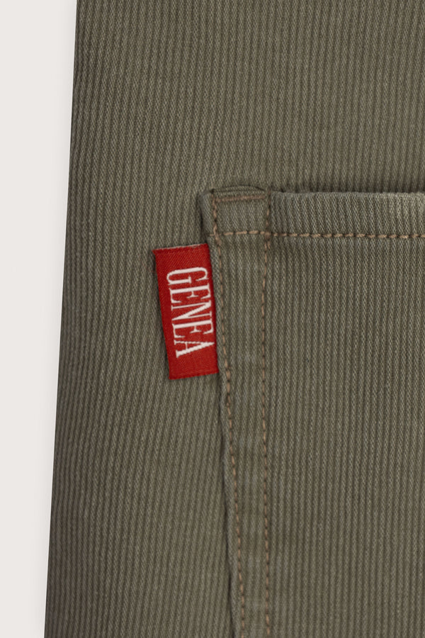 Olive Green Corded Denim Jorts