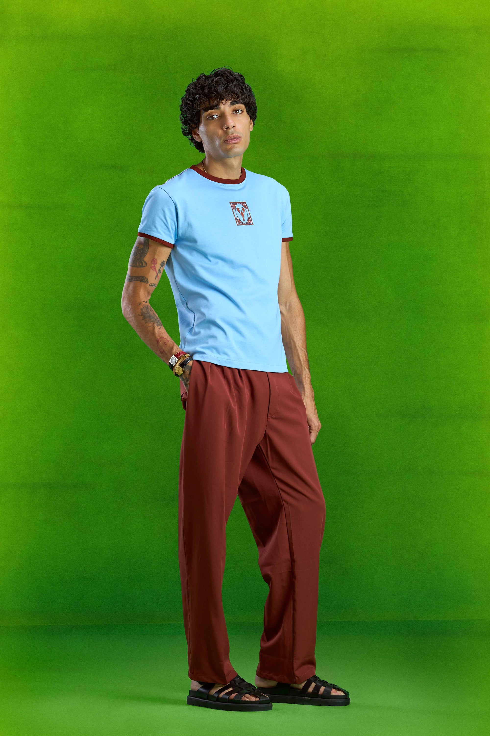 Light Blue Lobster Slim T-shirt