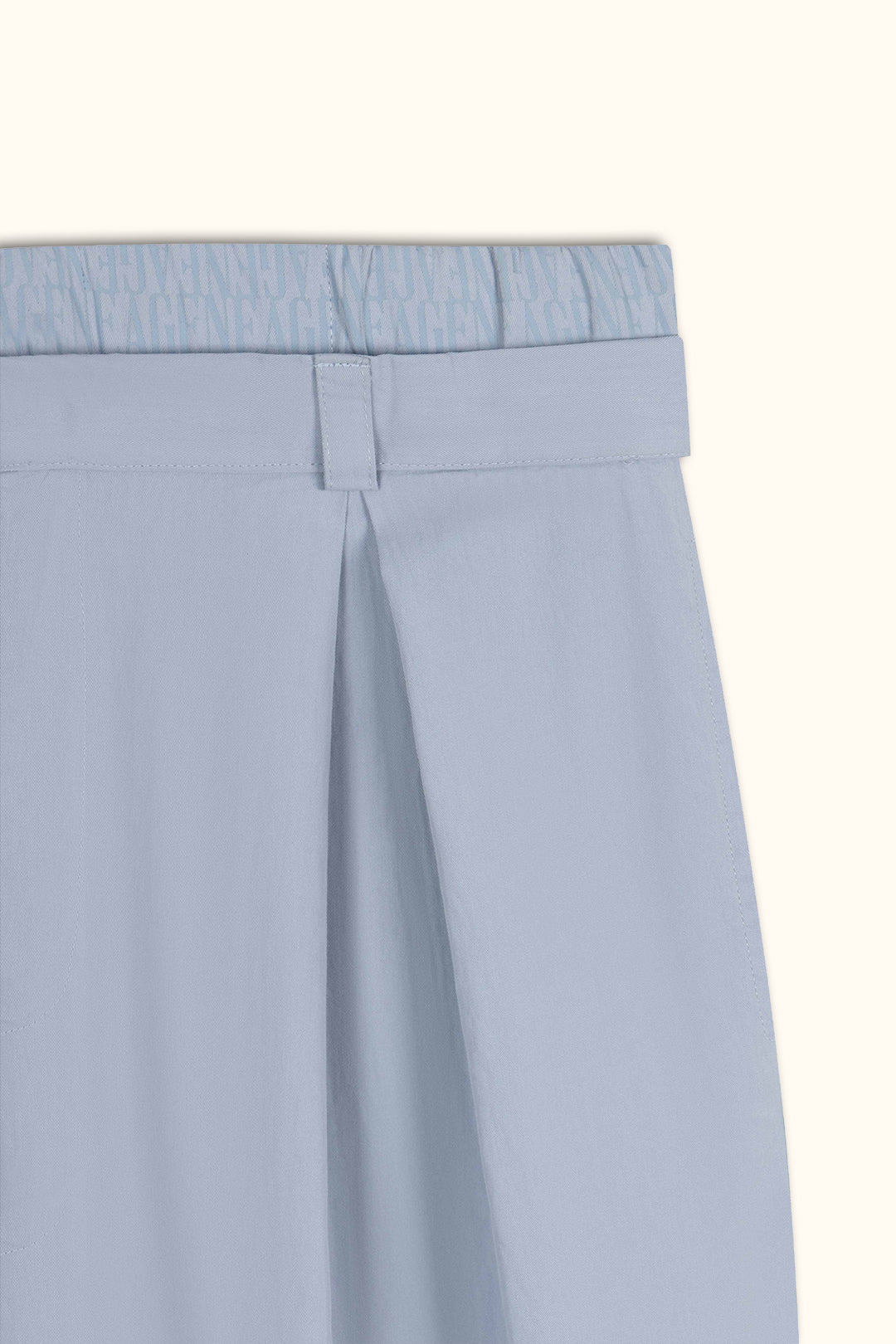Light Blue Double-Waist Wide-Leg Pants