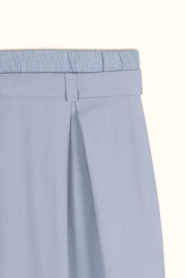 Light Blue Double-Waist Wide-Leg Pants