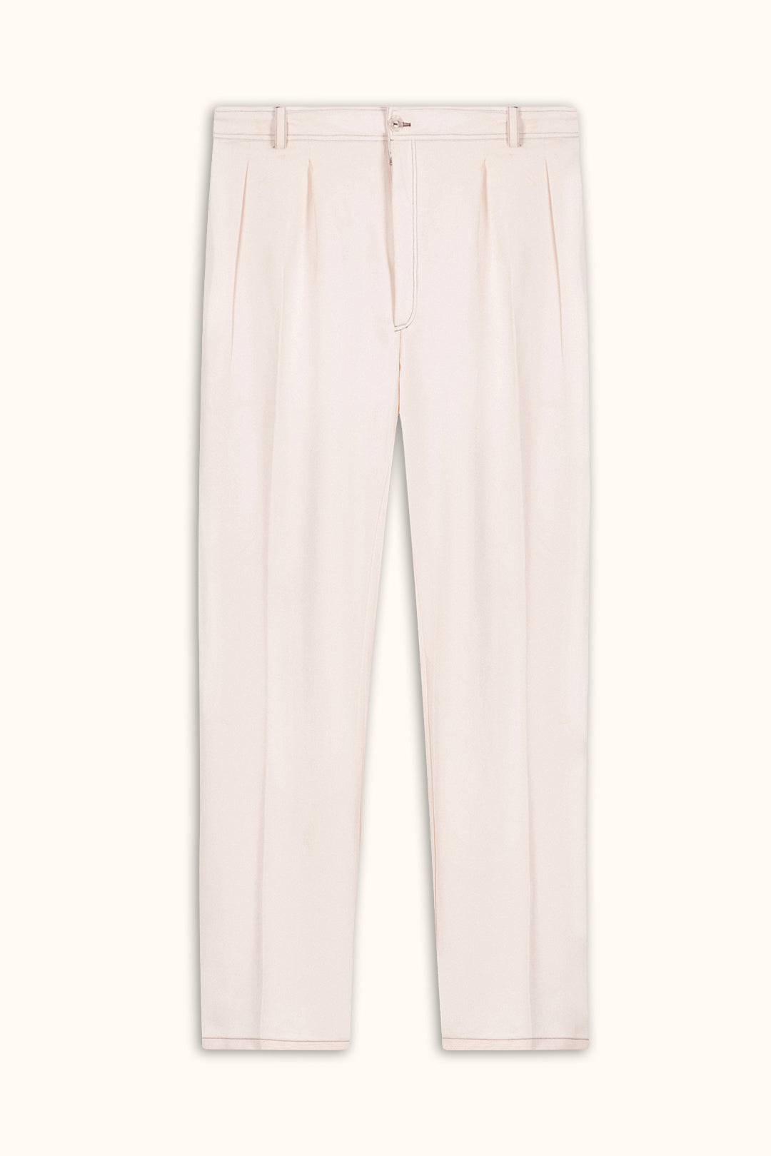 Off-White Pleated Relaxed Pants