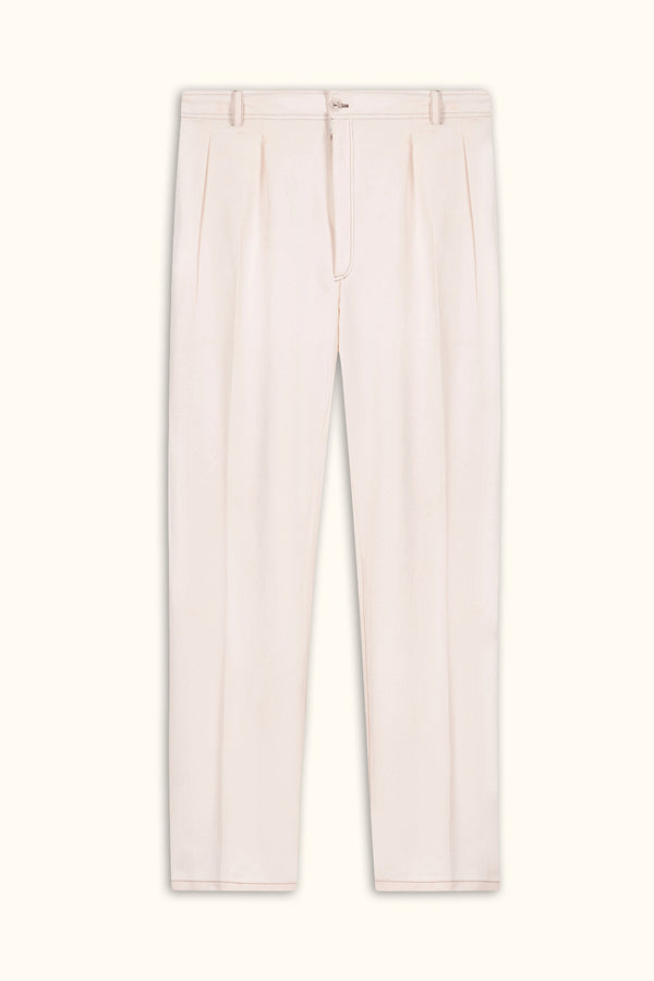 Off-White Pleated Relaxed Pants