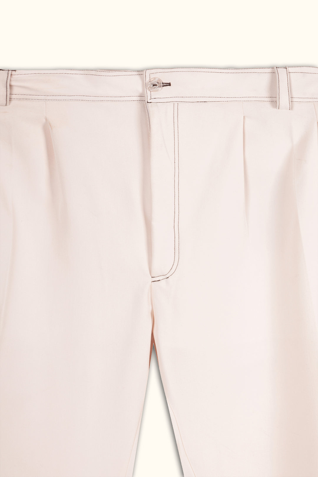 Off-White Pleated Relaxed Pants