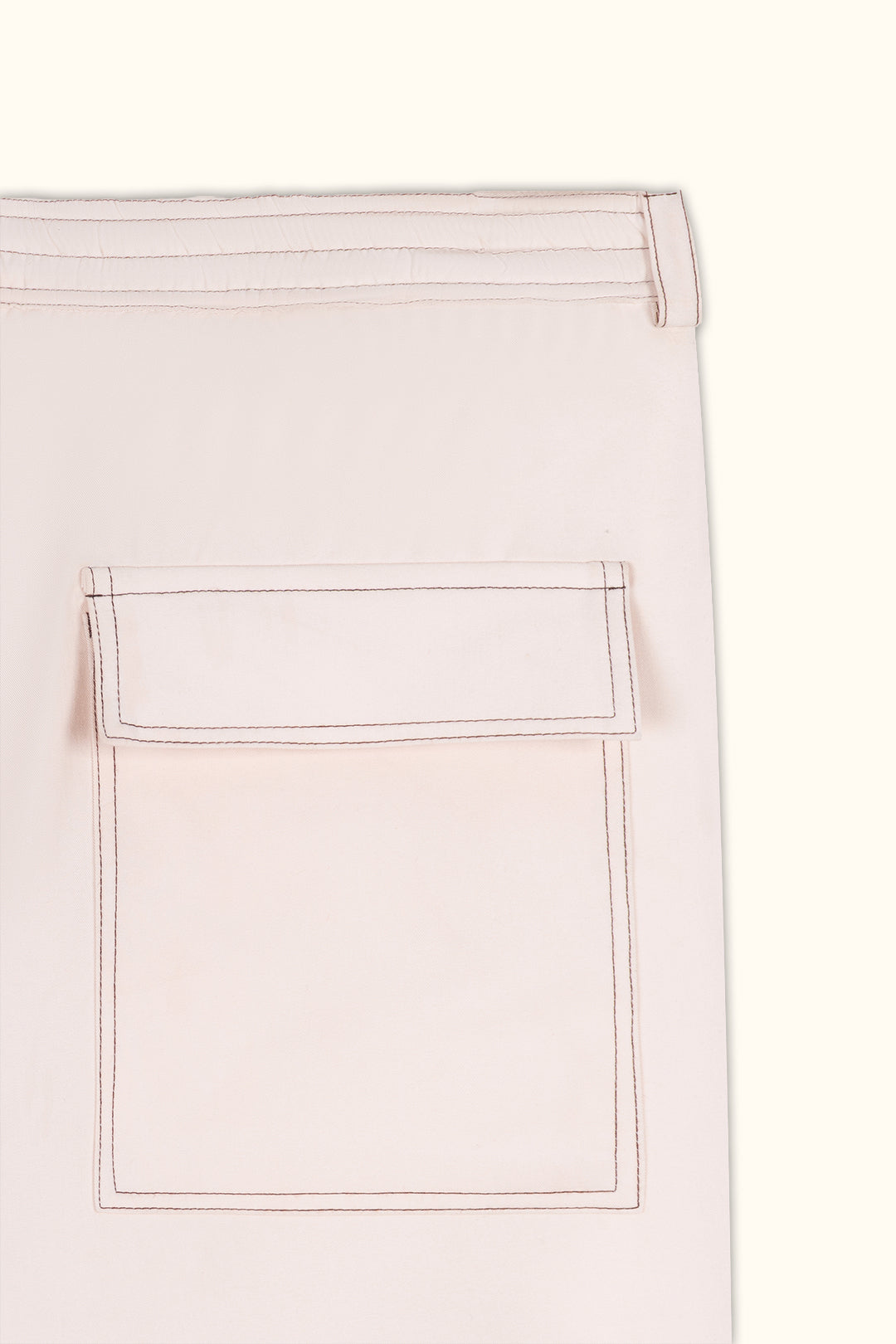 Off-White Pleated Relaxed Pants