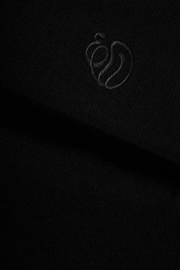 Black Sleeveless Cotton Knit Top