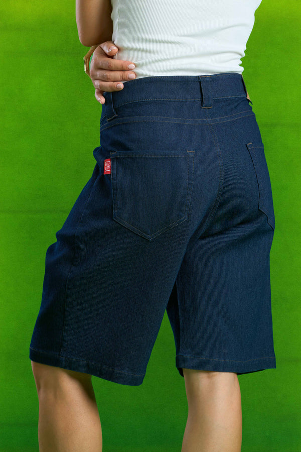 Navy Raw Corded Denim Jorts
