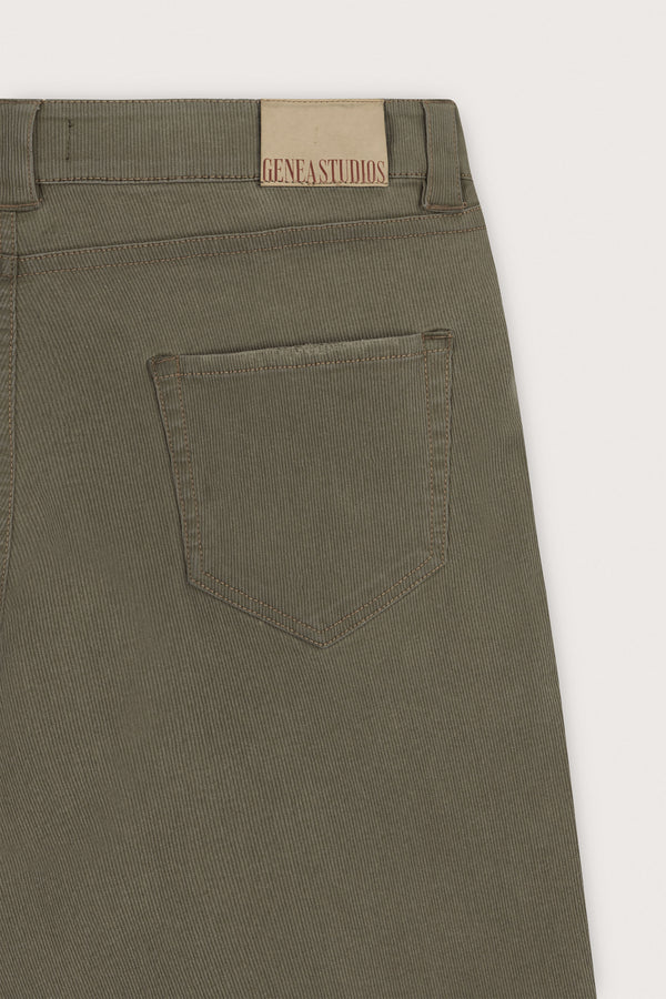 Olive Green Corded Denim Jorts