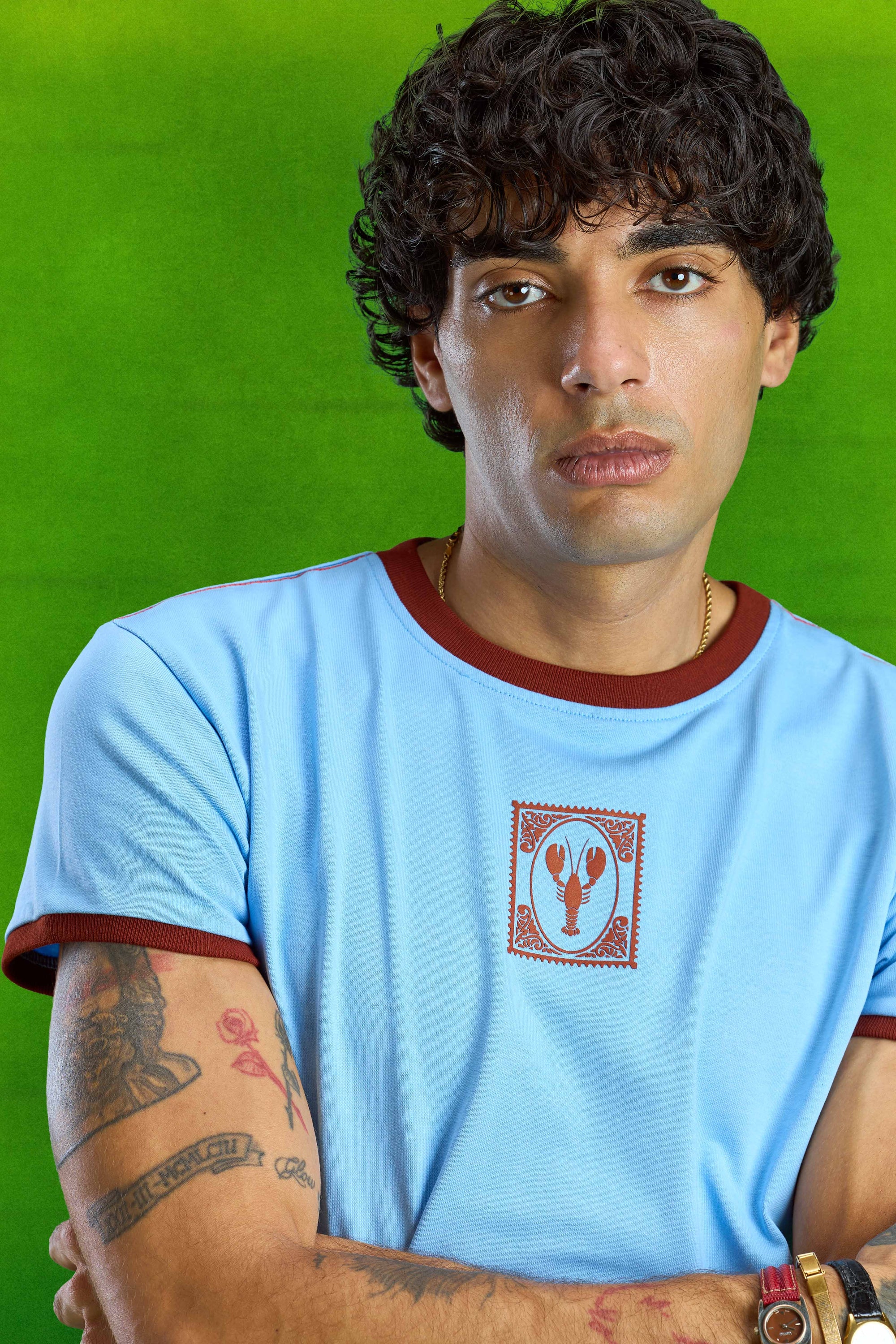 Light Blue Lobster Slim T-shirt
