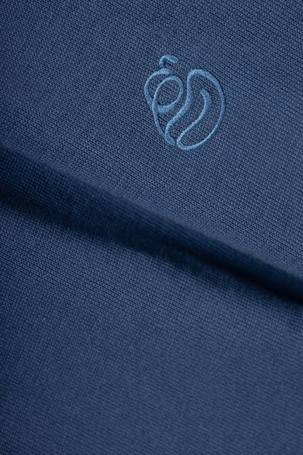 Navy Sleeveless Cotton Knit Top