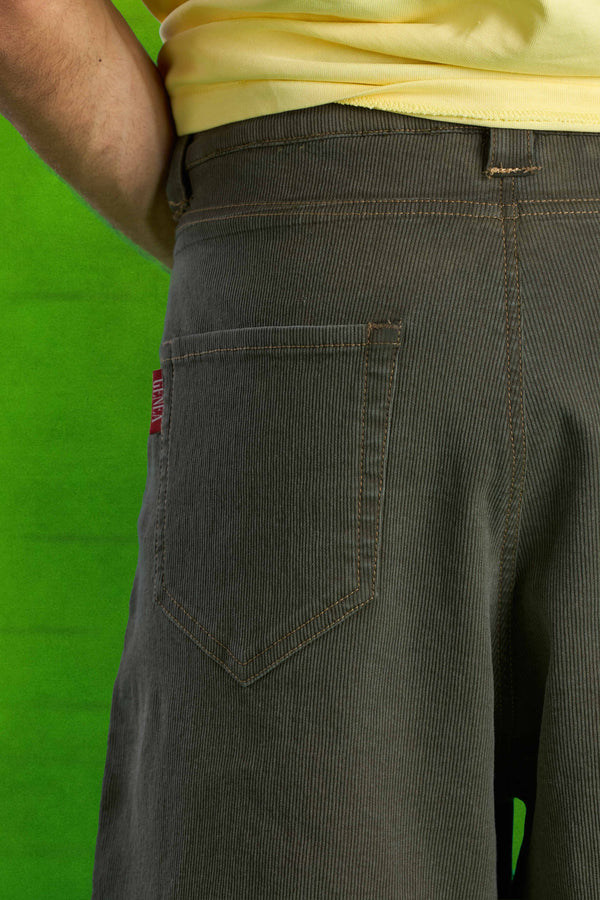 Olive Green Corded Denim Jorts