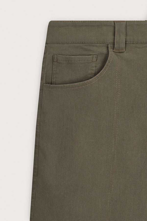 Olive Green Corded Denim Jorts