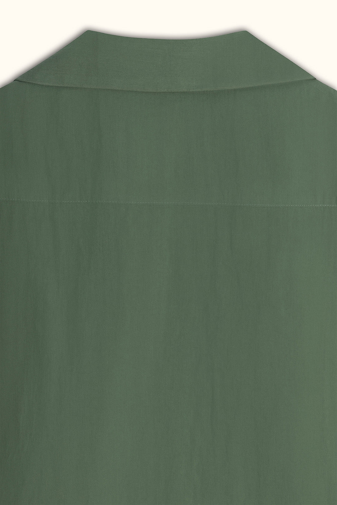 Olive Green Short-Sleeve Zip Overshirt