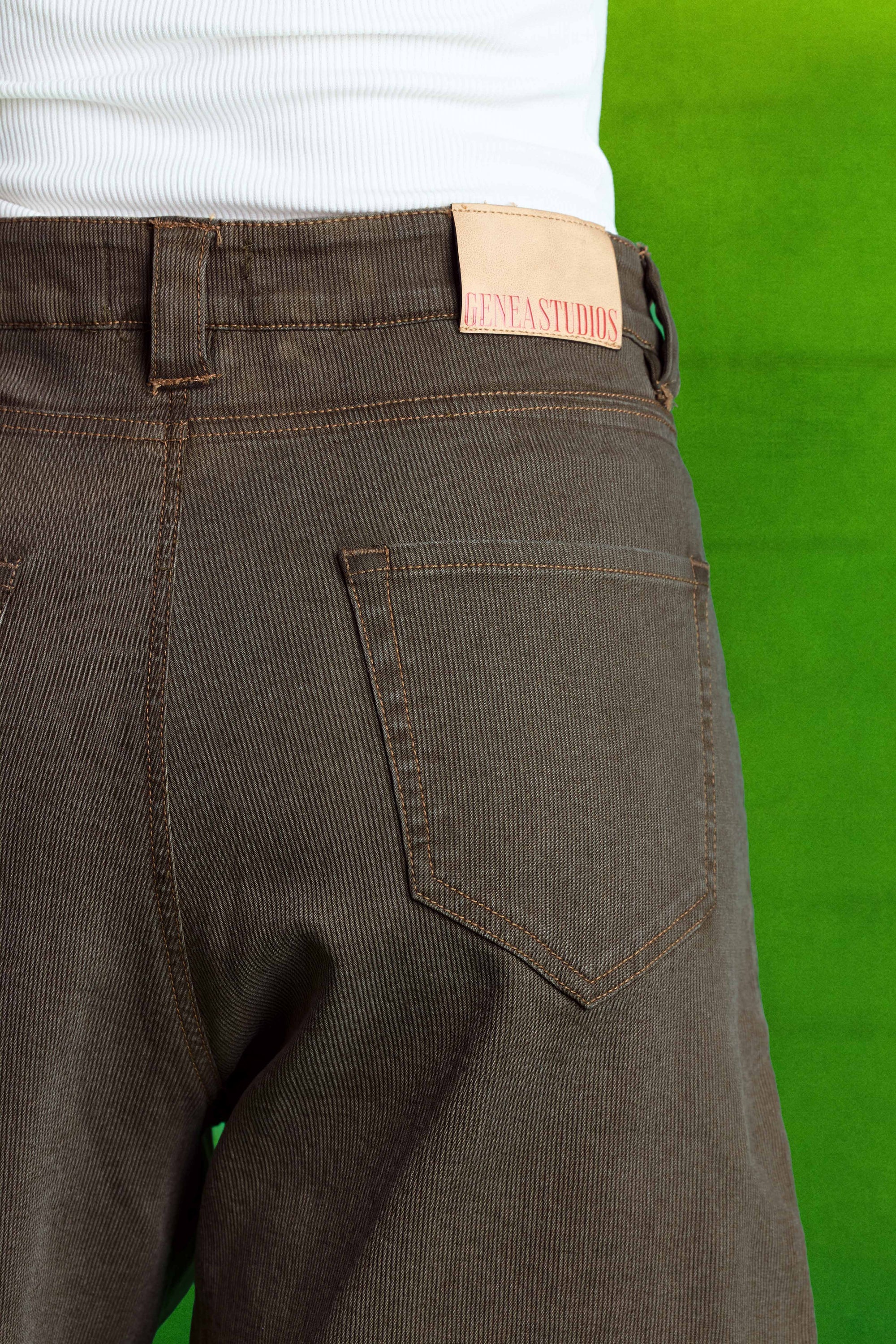 Olive Green Corded Denim Jorts