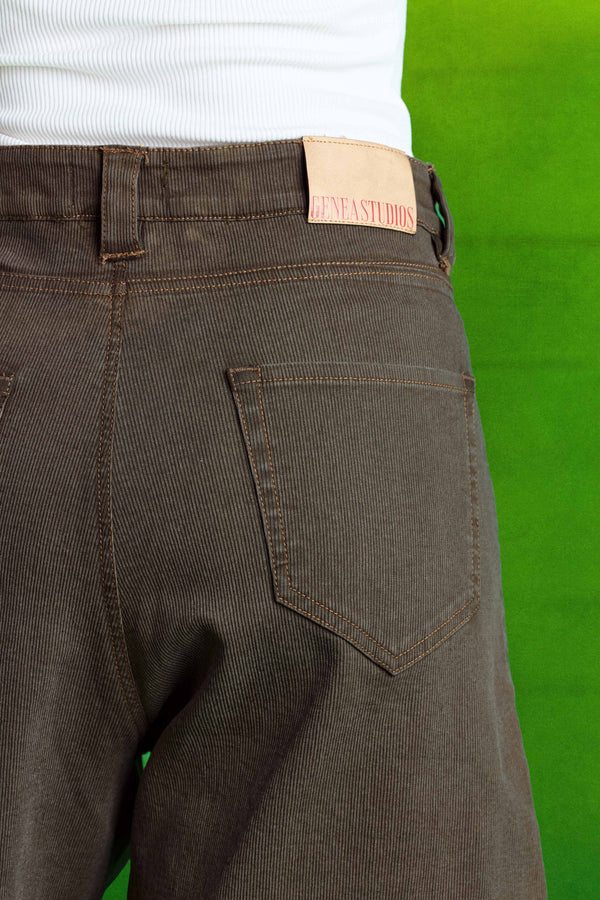 Olive Green Corded Denim Jorts