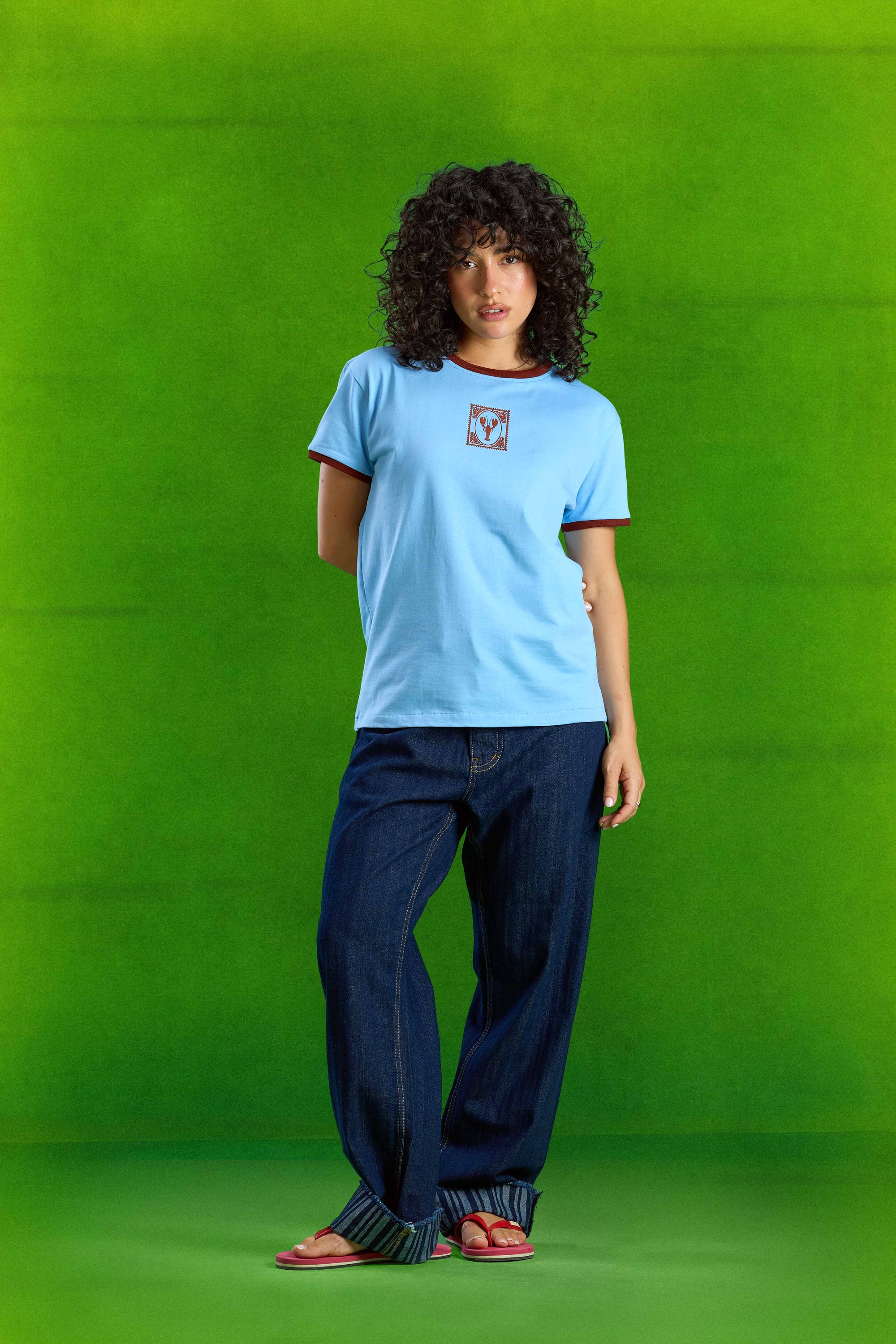 Light Blue Lobster Slim T-shirt