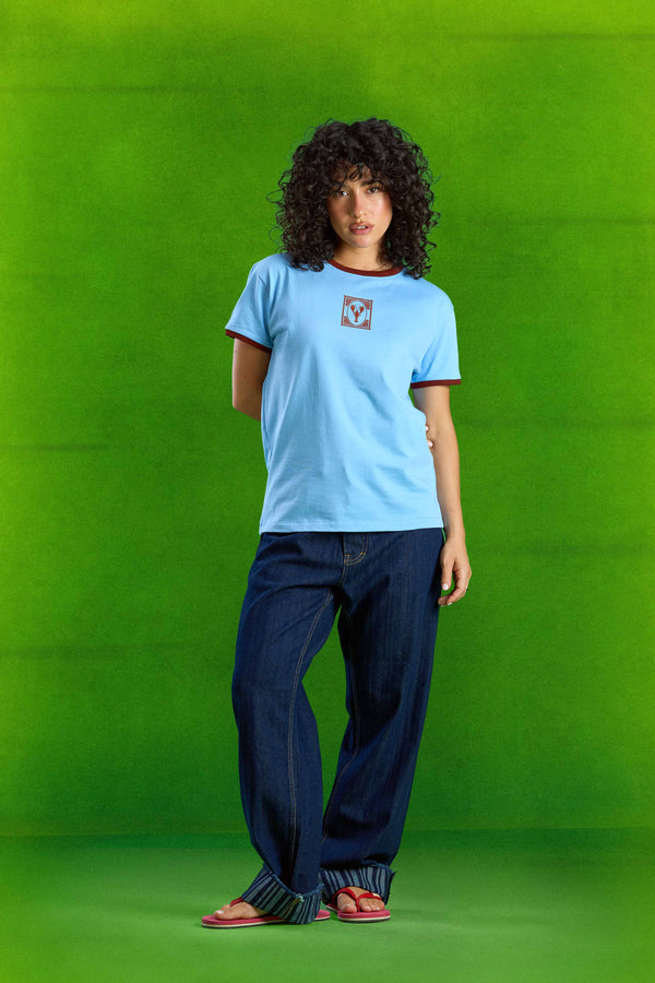 Light Blue Lobster Slim T-shirt