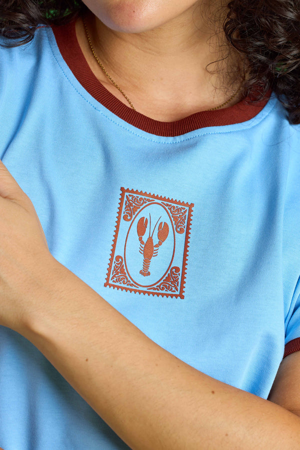 Light Blue Lobster Slim T-shirt