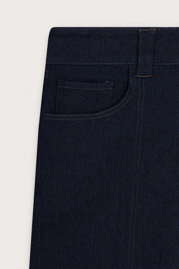 Navy Raw Corded Denim Jorts