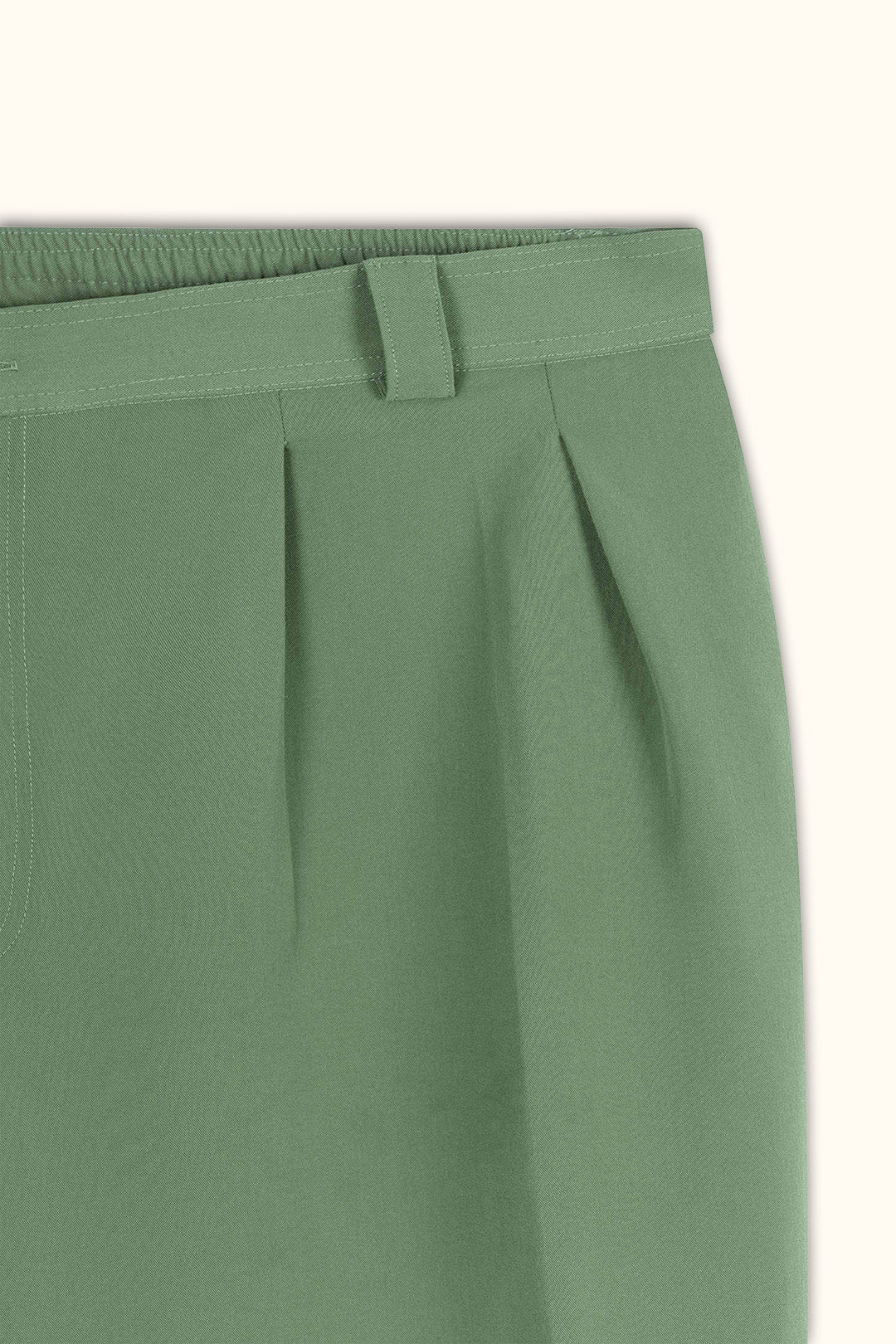 Pistachio Pleated Relaxed Pants