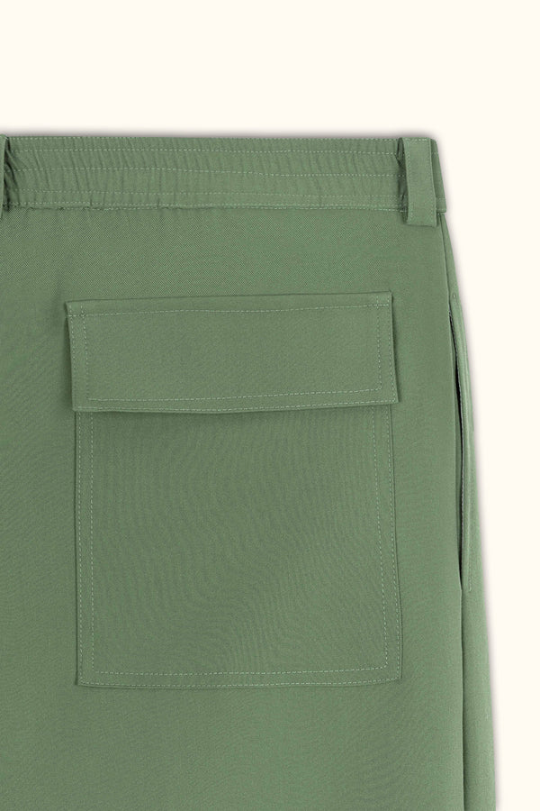 Pistachio Pleated Relaxed Pants