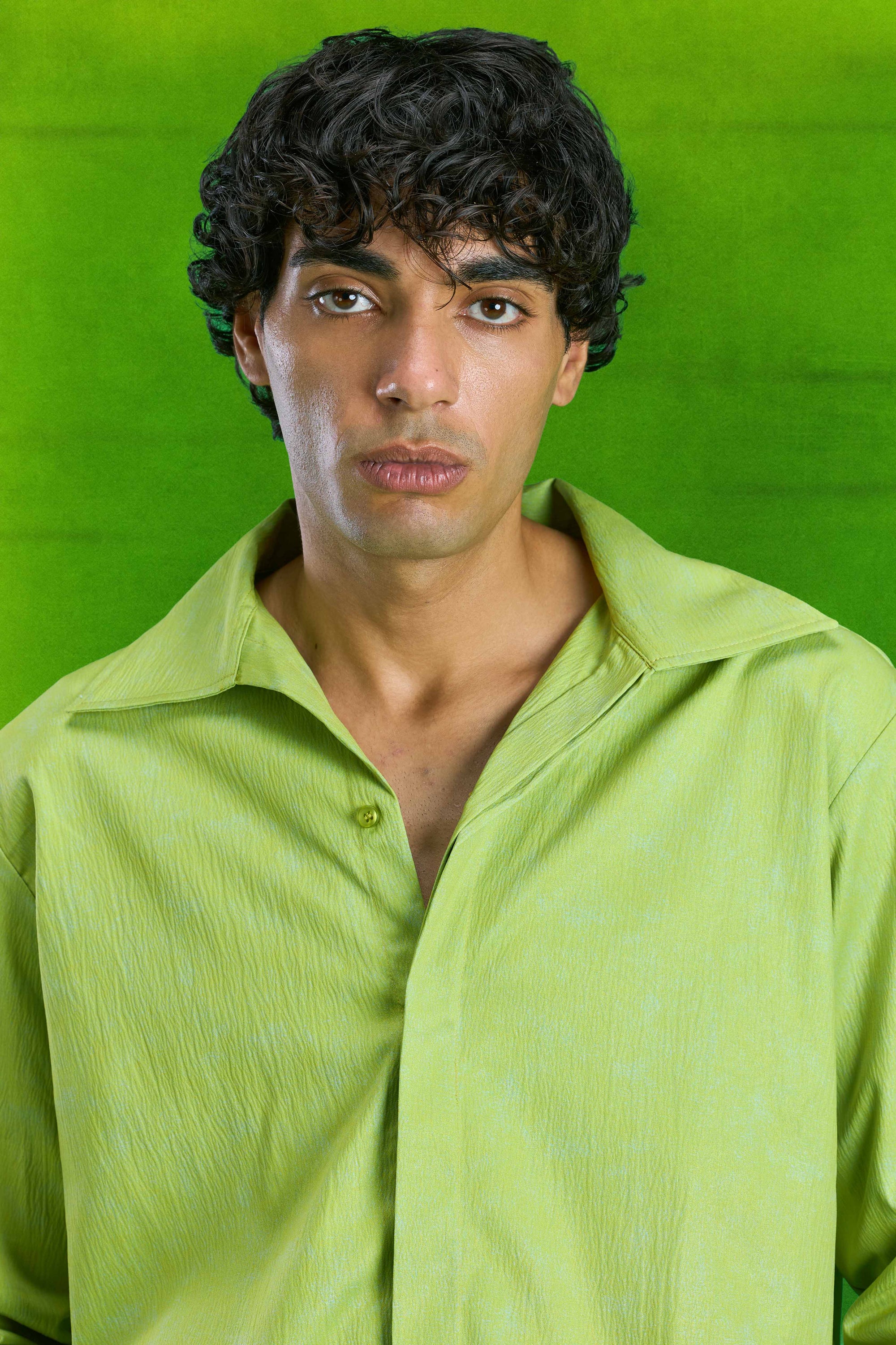 Lime Textured Shirt