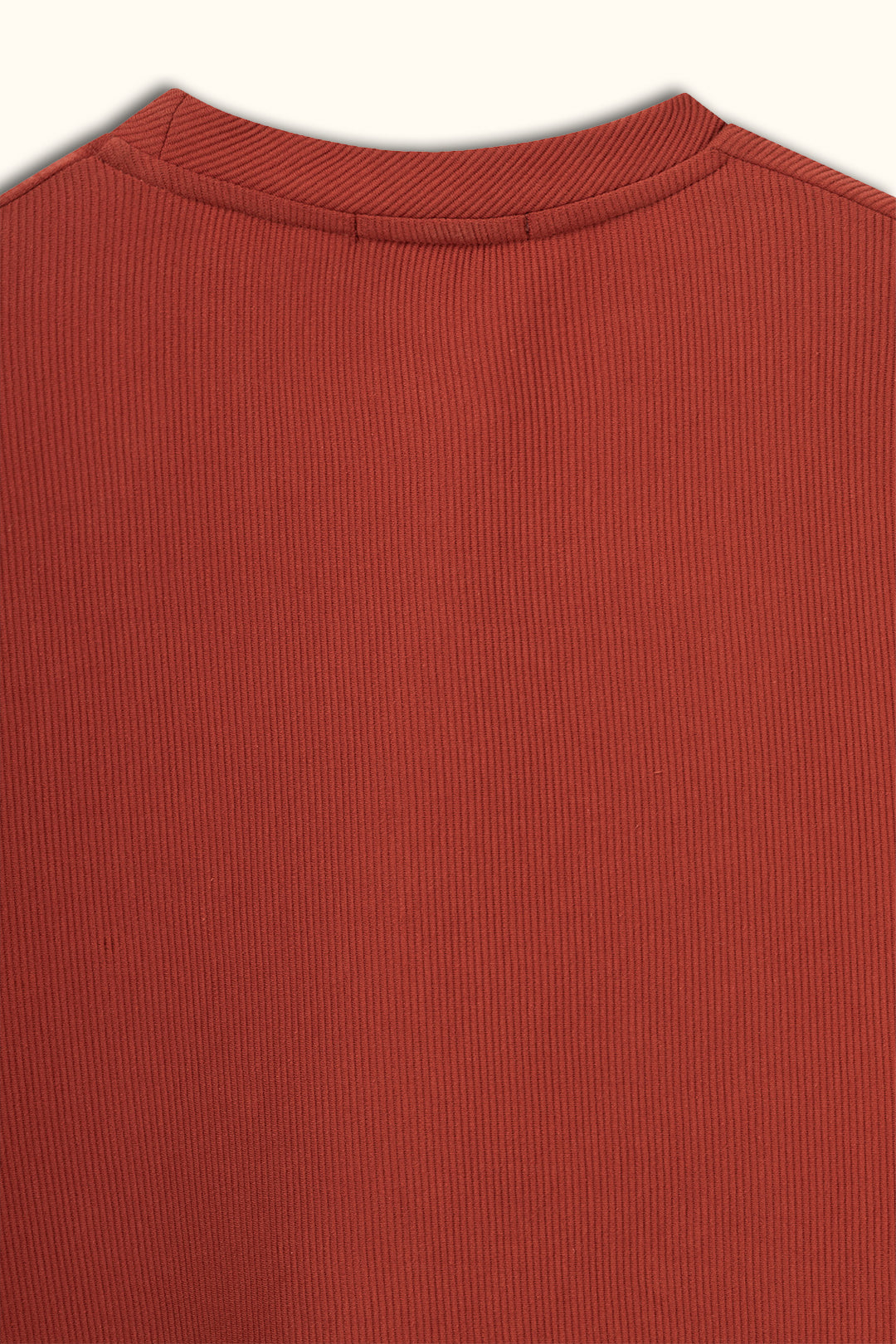 Brick Boxy Ribbed Basic T-Shirt