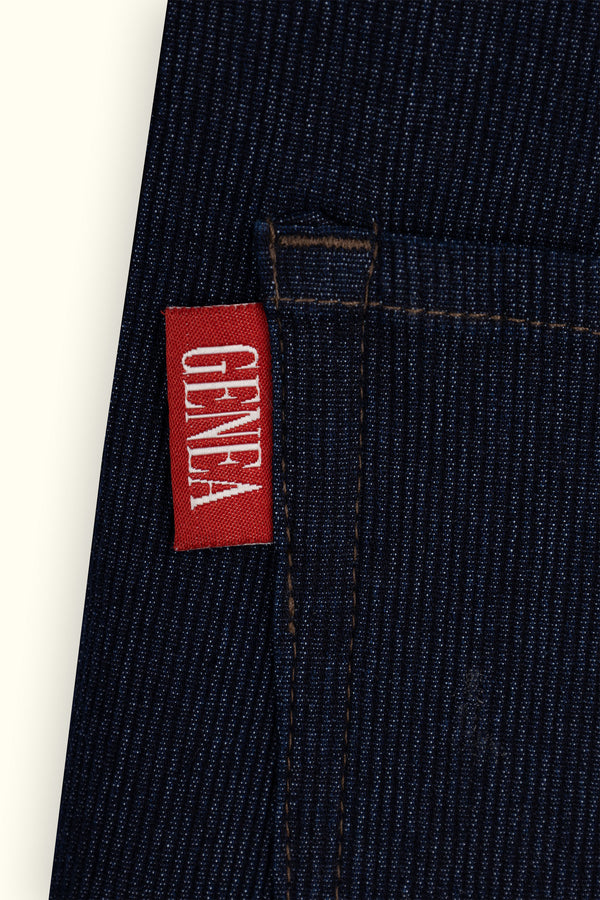 Navy Raw Corded Denim Jorts