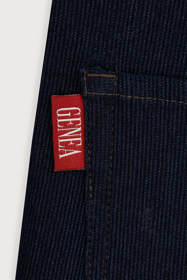 Navy Raw Corded Denim Jorts
