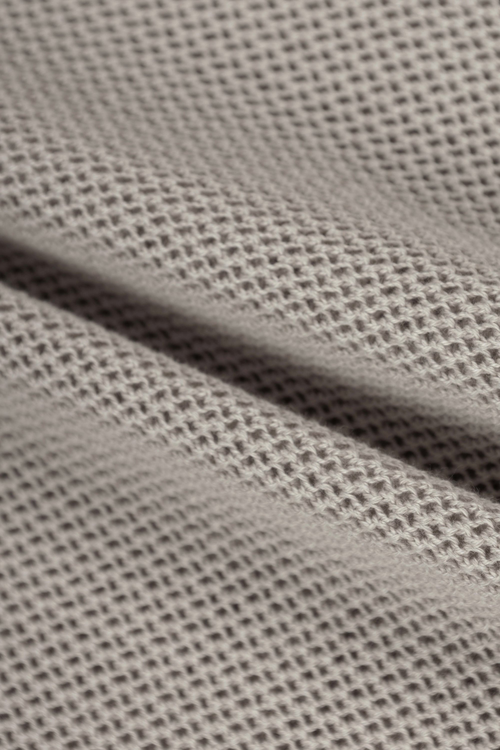 Beige Cotton Knitted Polo T-Shirt