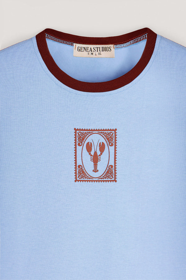 Light Blue Lobster Slim T-shirt
