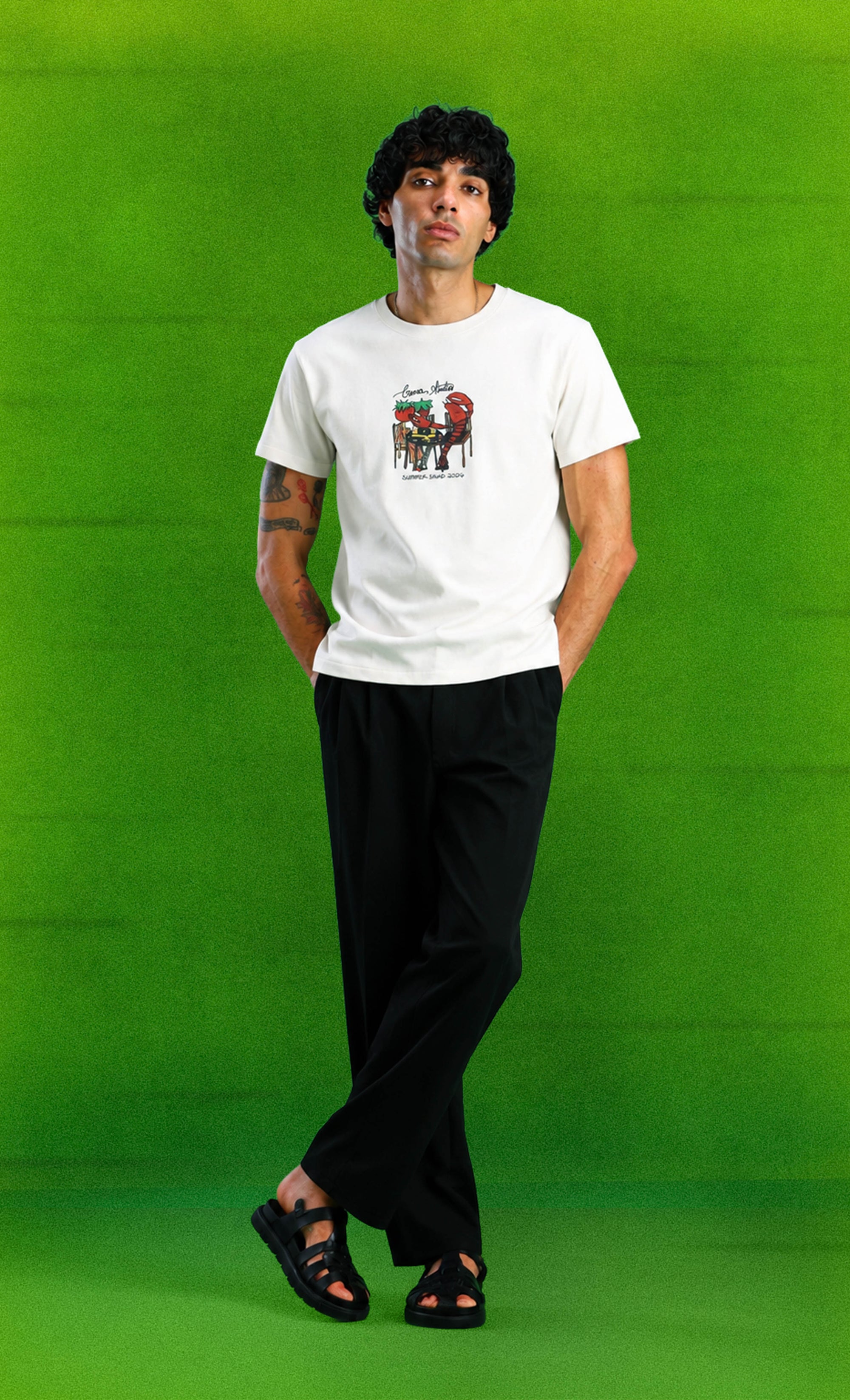 Black Pleated Relaxed Pants