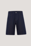 Navy Raw Corded Denim Jorts