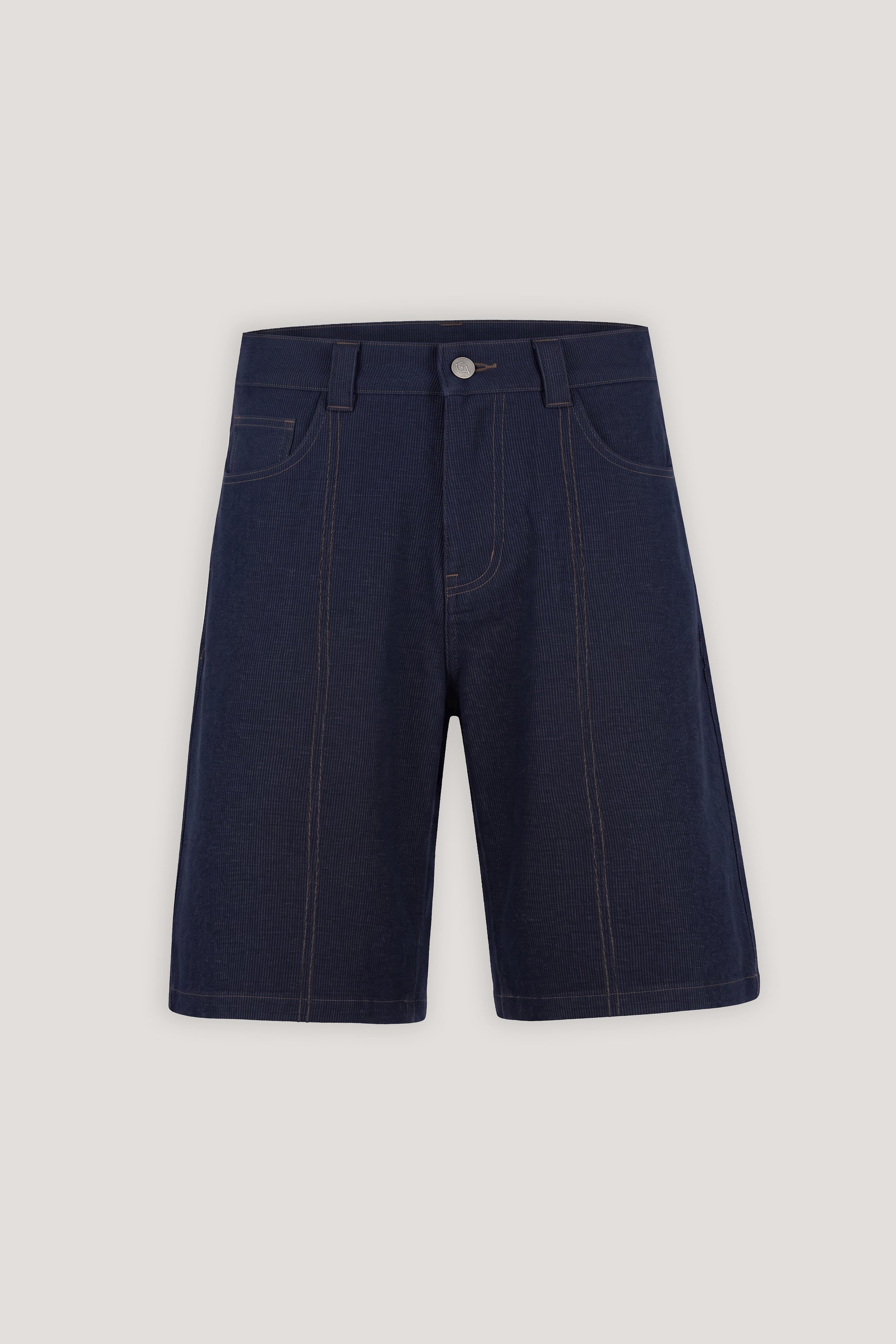 Navy Raw Corded Denim Jorts