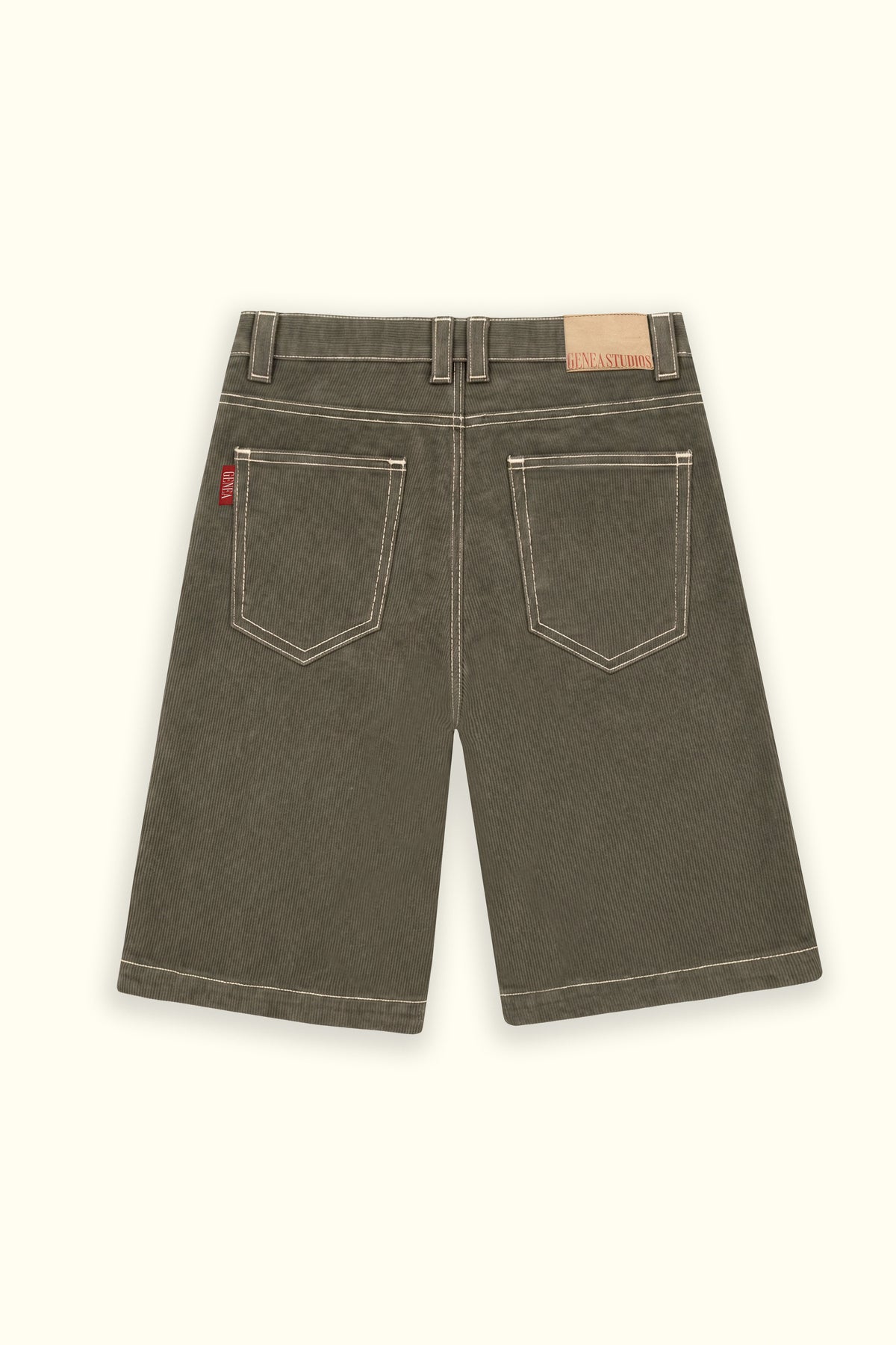 Olive Green Corded Denim Jorts