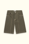 Olive Green Corded Denim Jorts