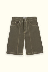 Olive Green Corded Denim Jorts