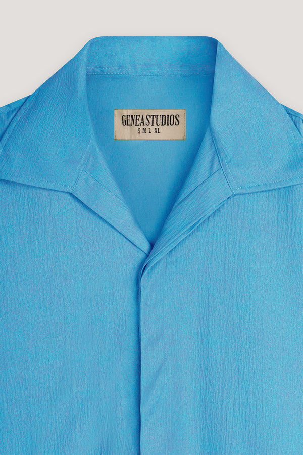Sky Blue Textured Shirt