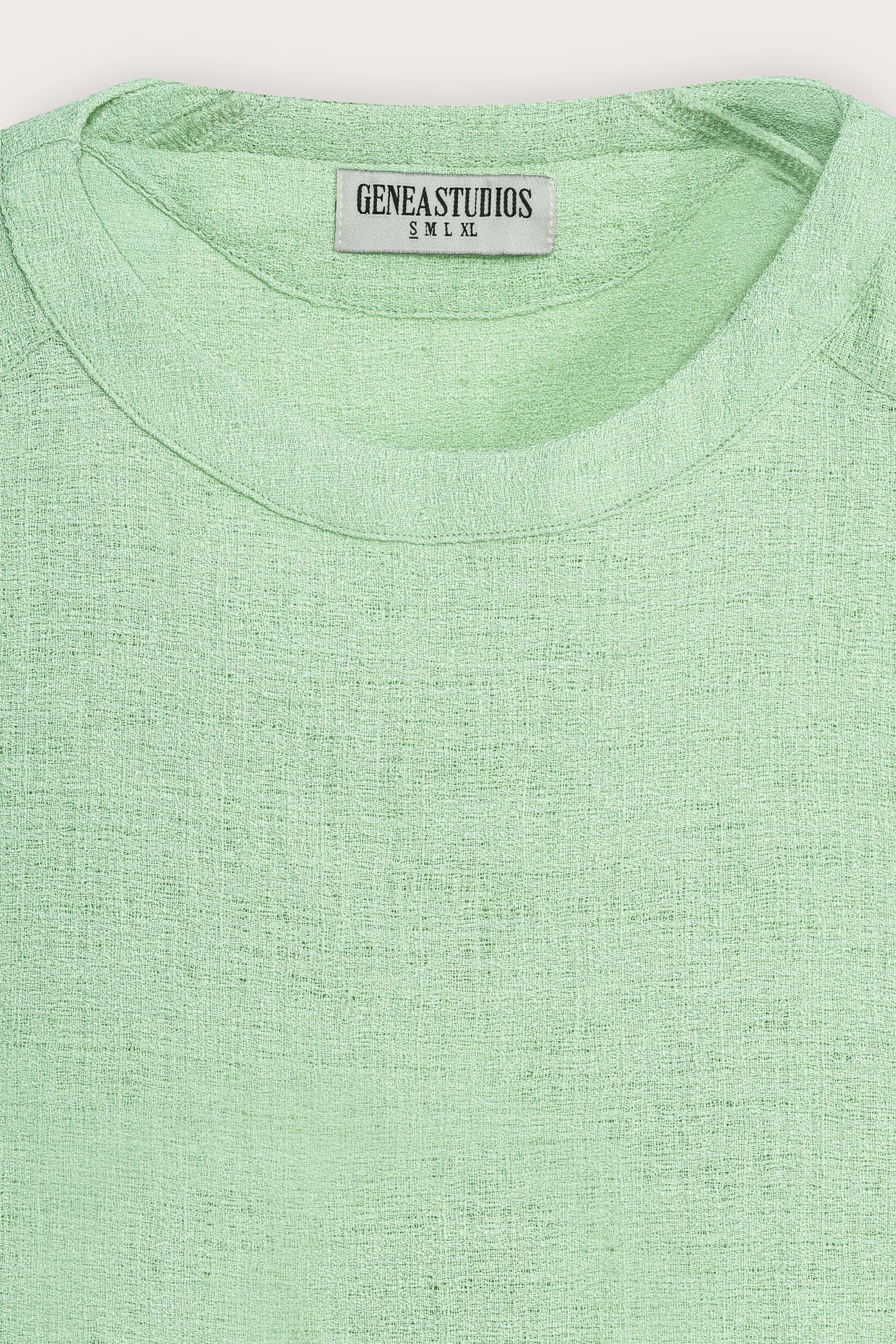 Mint Linen Texture Sleeveless Top