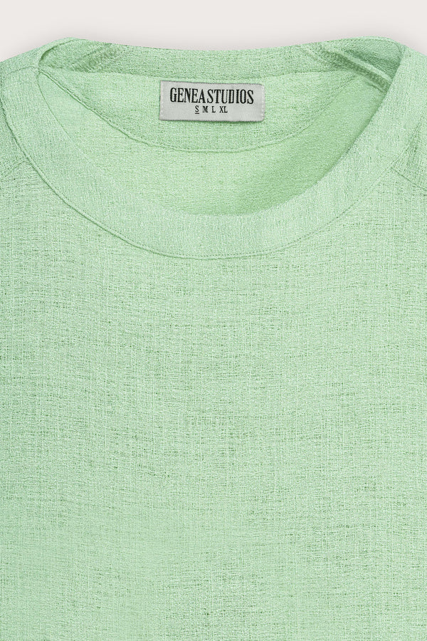 Mint Linen Texture Sleeveless Top