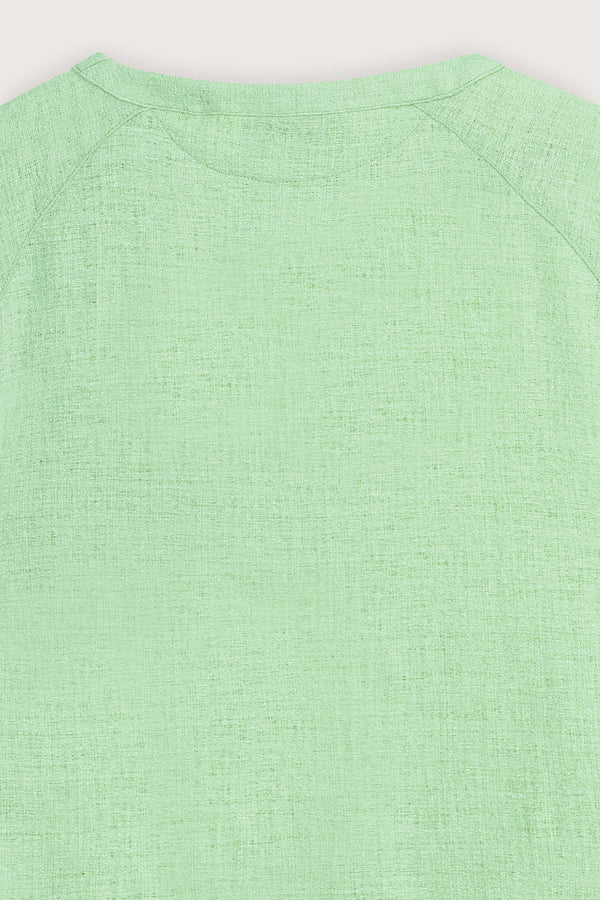 Mint Linen Texture Sleeveless Top