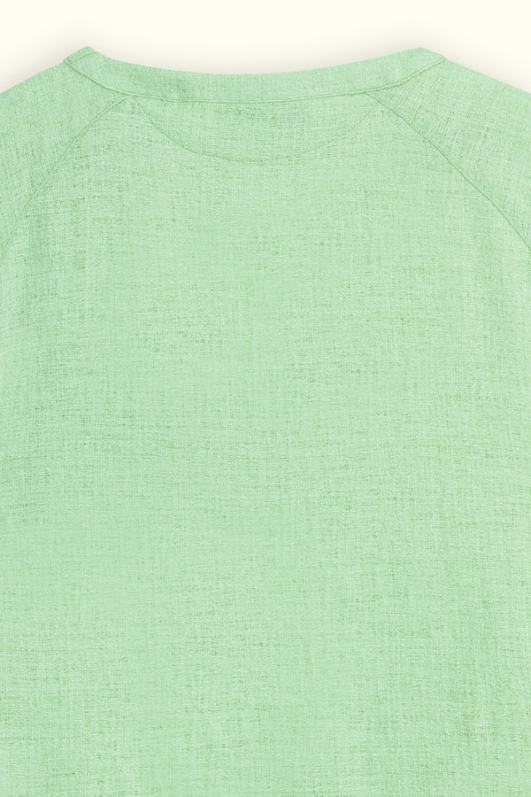 Mint Linen Texture Sleeveless Top
