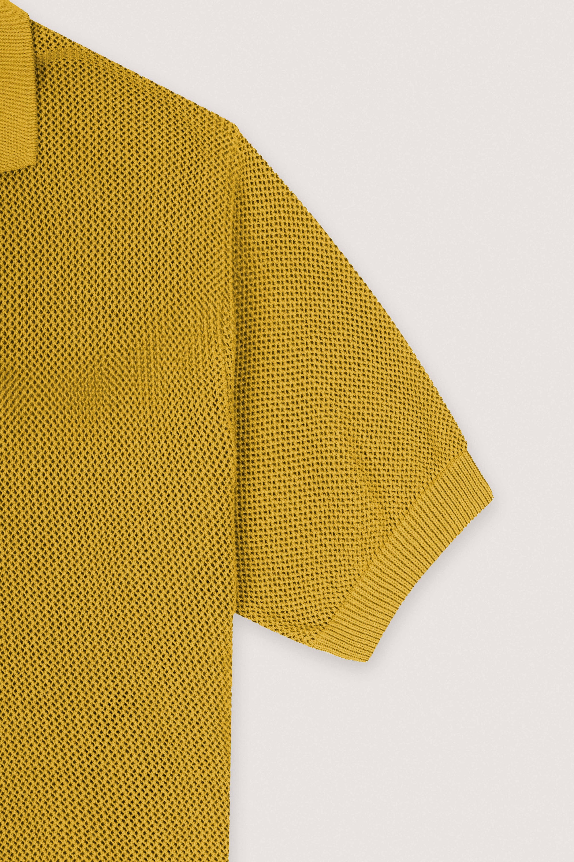 Mustard Knitted Polo T-shirt